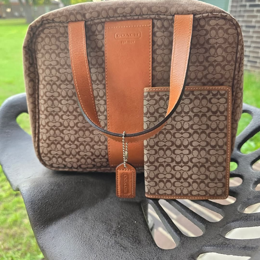 Coach Cosmetics Bag and Passport Holder Set